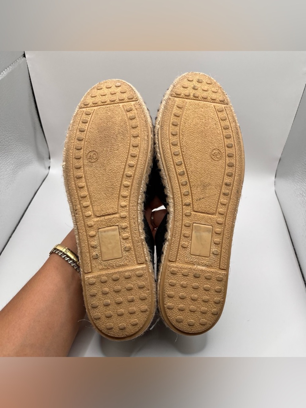 Miz Mooz Suede Espadrille Flats Carmena Black size 40 US 9-9.5 Suede - Picture 8 of 9